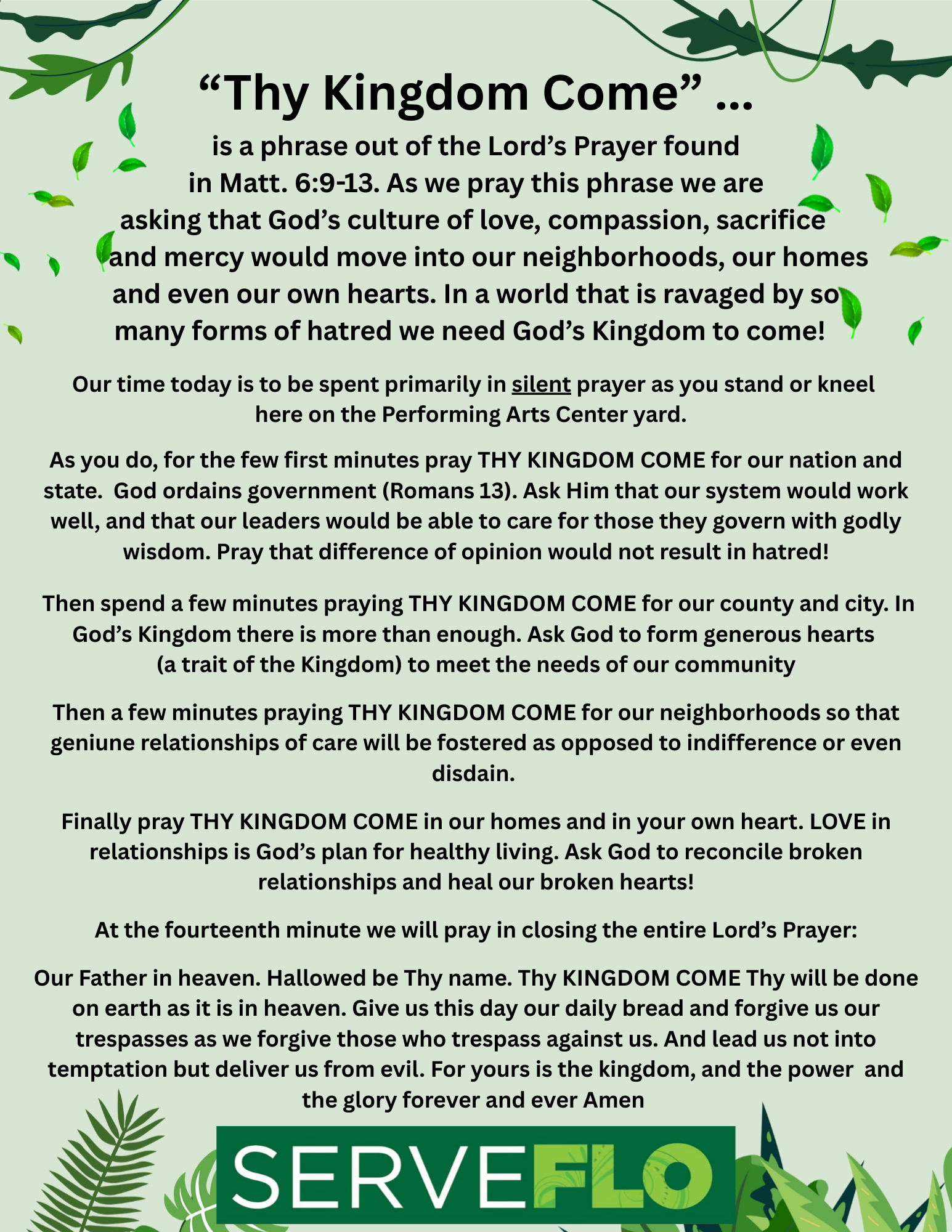 Thy Kingdom handout