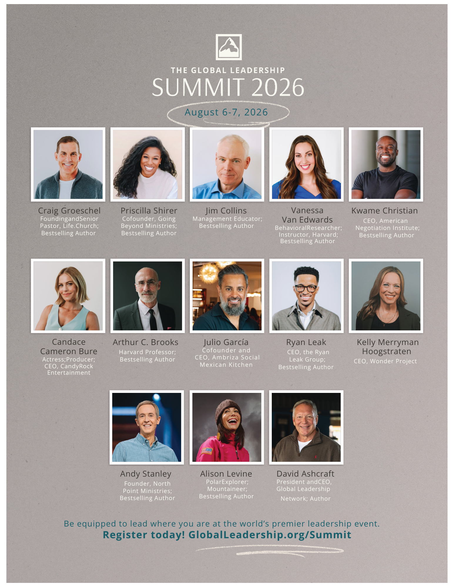 Global Leadership Summit Speakers